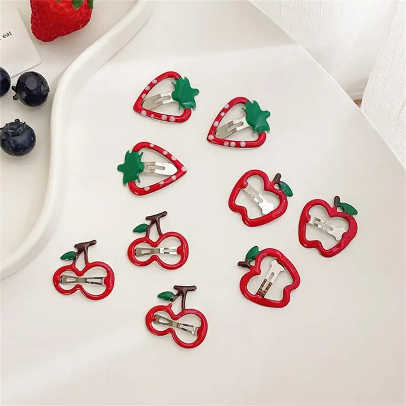 1/5PCS Charming Side Clip Fashionable Childrens Hairpin Strawberry Barrette Best Seller Lovely Durable Gift Hairpin