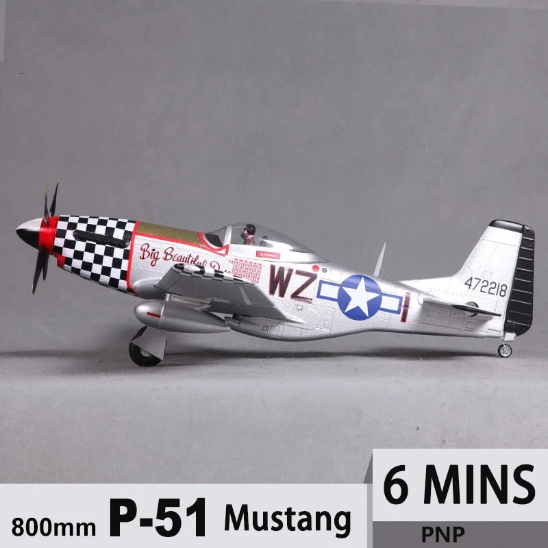 Fms p51 mustang große schöne puppe 800mm 4ch 2s modell flugzeug flugzeug avion P-15 mustang v2 pnp epo rc flugzeug warbird