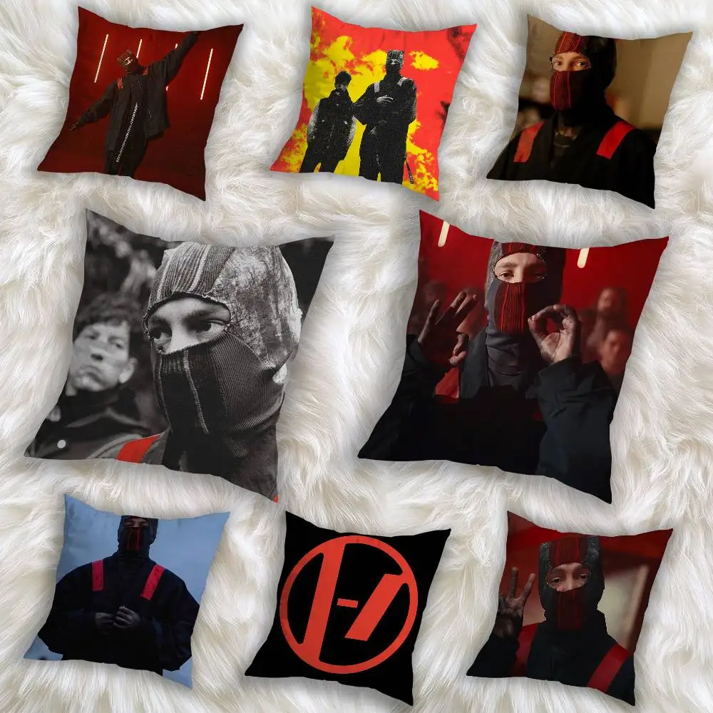 

T-Twentys One PilotsS Breach Pillow Case Anti-dustmite Pillowcase Invisible zipper silky short plush Sofa cushion cover