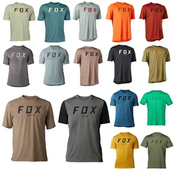 Men's BAT FOX Bicycle T-Shirt Downhill Jersey Mountain Bike Shirt Enduro MTB Jersey Quick-Dry Short Sleeves Motocross Clothing