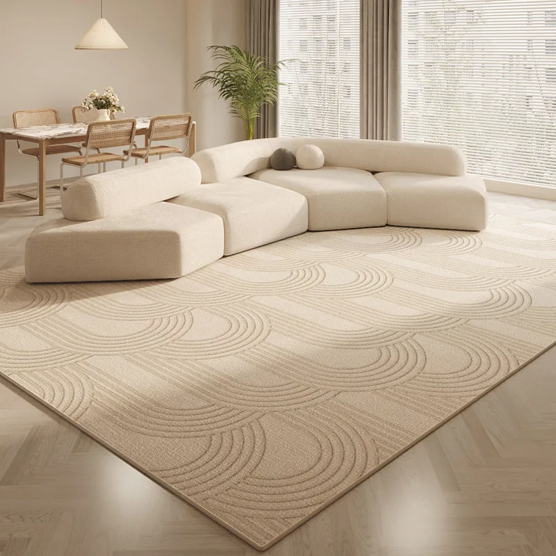 VIKAMA French cream wind living room carpet household absorbent non-slip crystal velvet carpet advanced sense