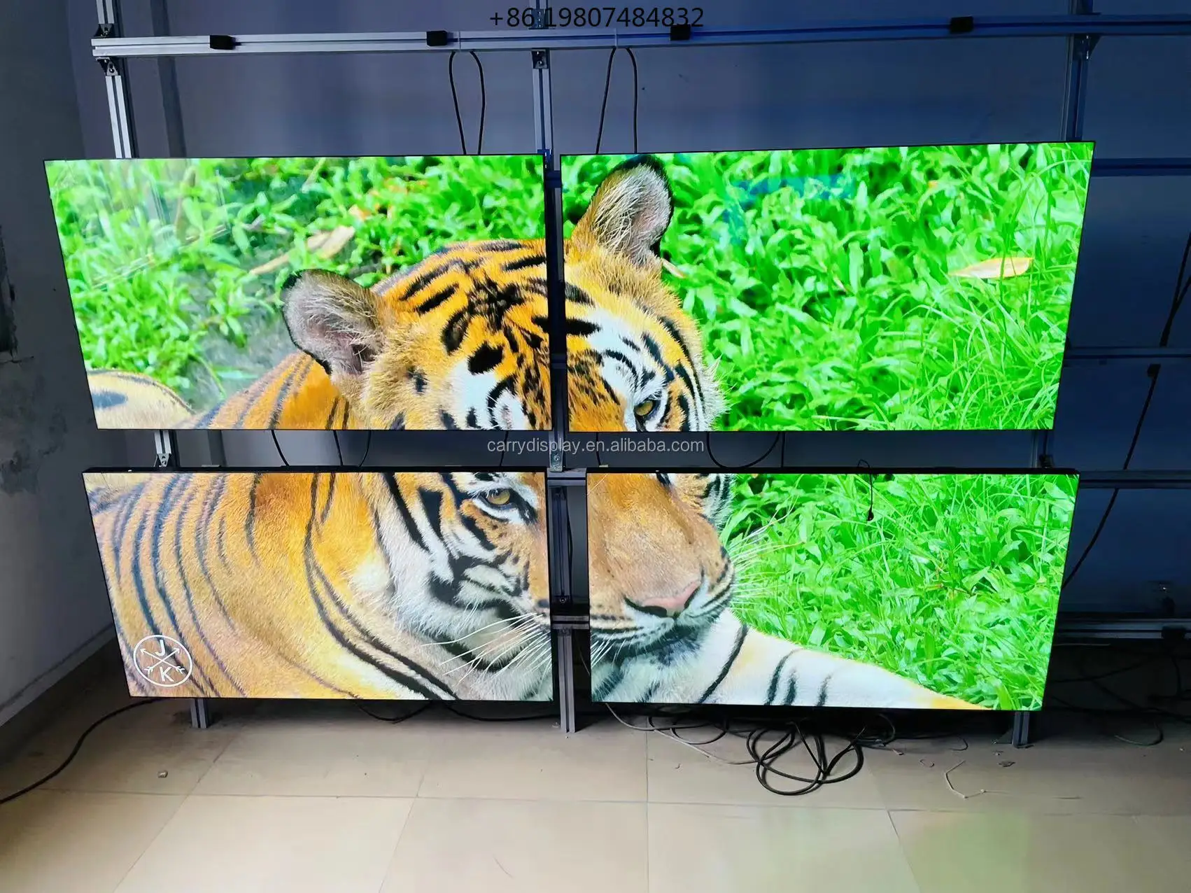 Wide Digital Advertising Lcd Videowall Screen 55 Inch 0.88mm Ultra Narrow Bezel Mount Multiple Screen