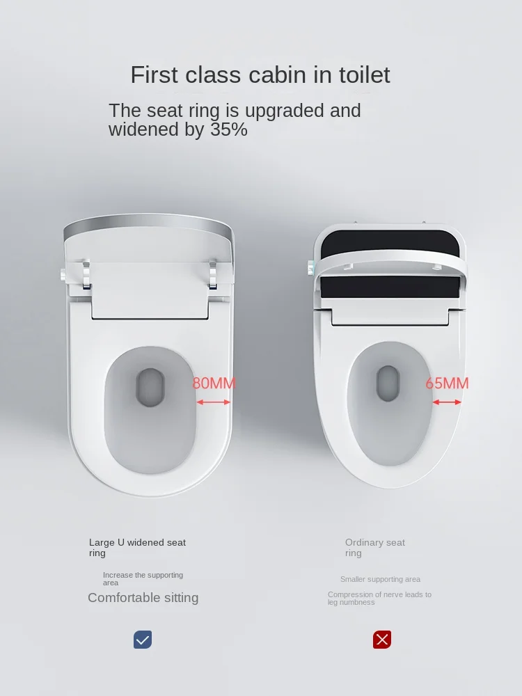 Santopani ST70 smart toilet fully automatic with no water pressure limit, large large seat, integrated toilet