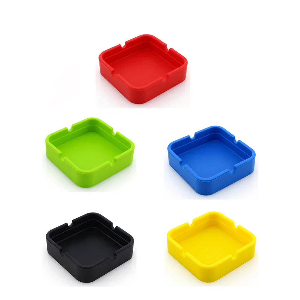 

5PCS Silicone Ashtray High Temp Resistance Outdoor Camouflage Ashtrays for Friendly Non Toxic Odorless Flexible Safe