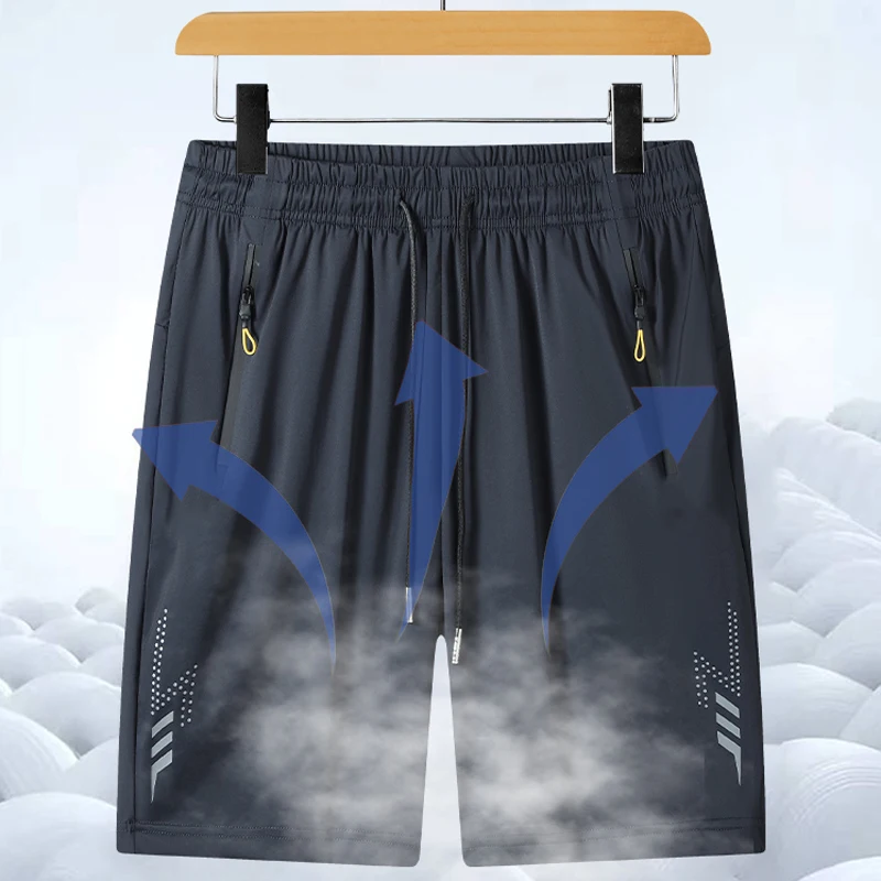 Summer Loose Sports Shorts Board Shorts Outdoor Running Jogging Gym Fitness Casual Short Pants Men Quick Dry Bottom Black M-4XL