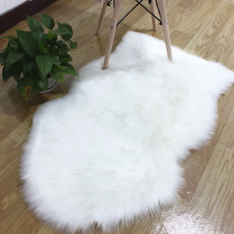 

Cross-border carpet floor mat imitation wool leather blanket household living room European plush carpet floor mat round washabl