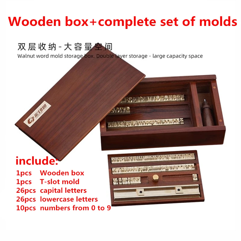 DIY Flexible Customized Logo Mould, T-Slot Shape, Hot Stamp Foil Copper Mold with Letters Numbers Symbols Press