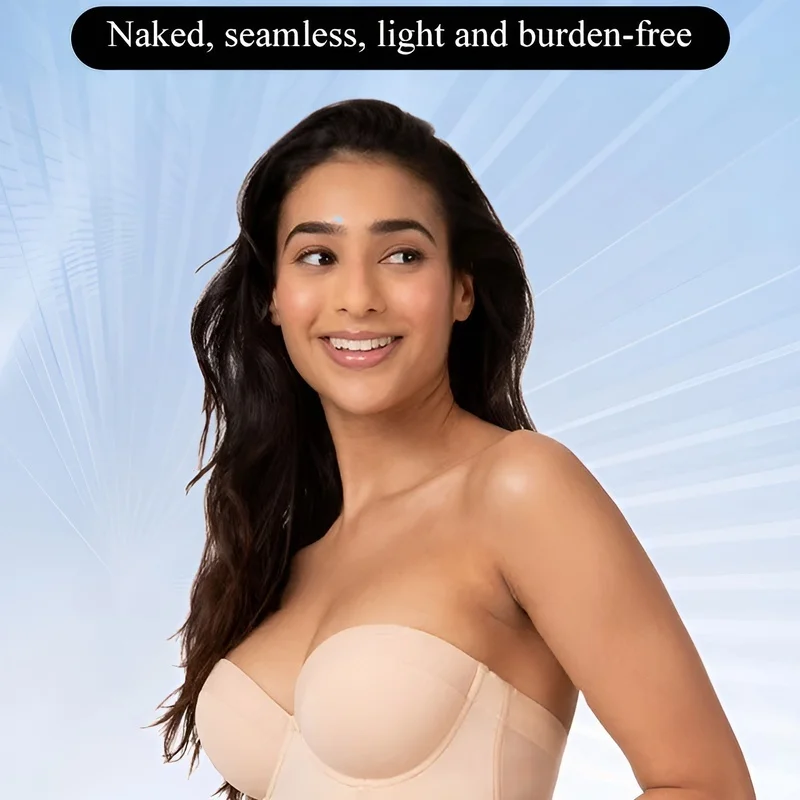 Hot[Slim Look] New Backless Bustier Bra with Removable