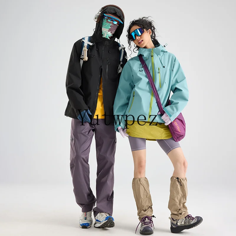 Outdoor Sport Windbreaker UPF50+ Unisex Rain Coat Cycling Hiking Camping Trekking Mountaineering Waterproof Hardshell Jackets