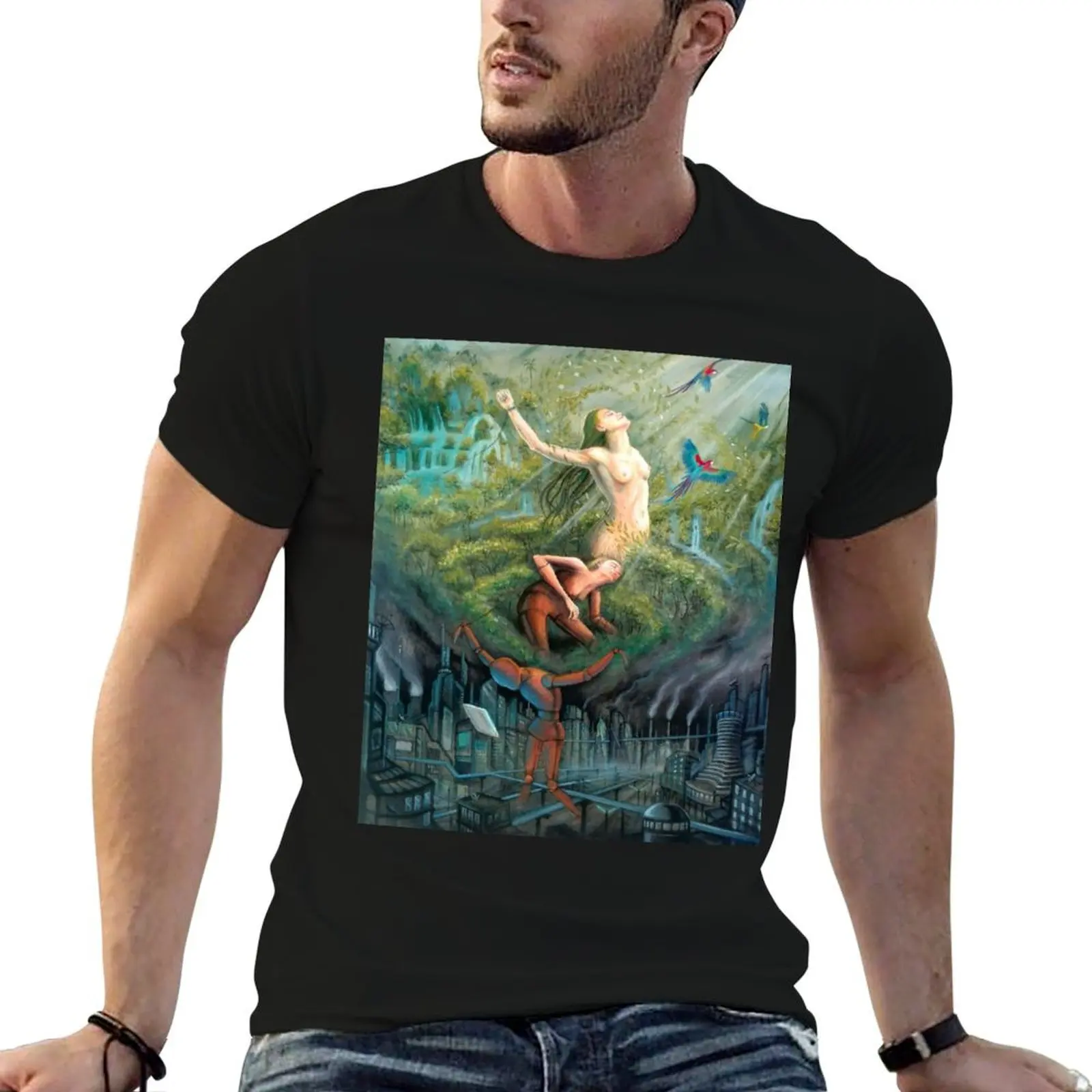 

T-Shirt t cotton man graphic plain Metamorphis shirts package t-shirt man for black