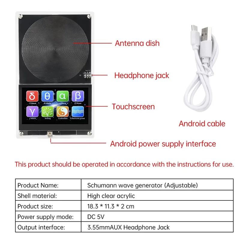 N75R-Schumann Resonance Frequency Generator DC 5V 0.01-99999Hz Adjustable Wave Audio Resonator