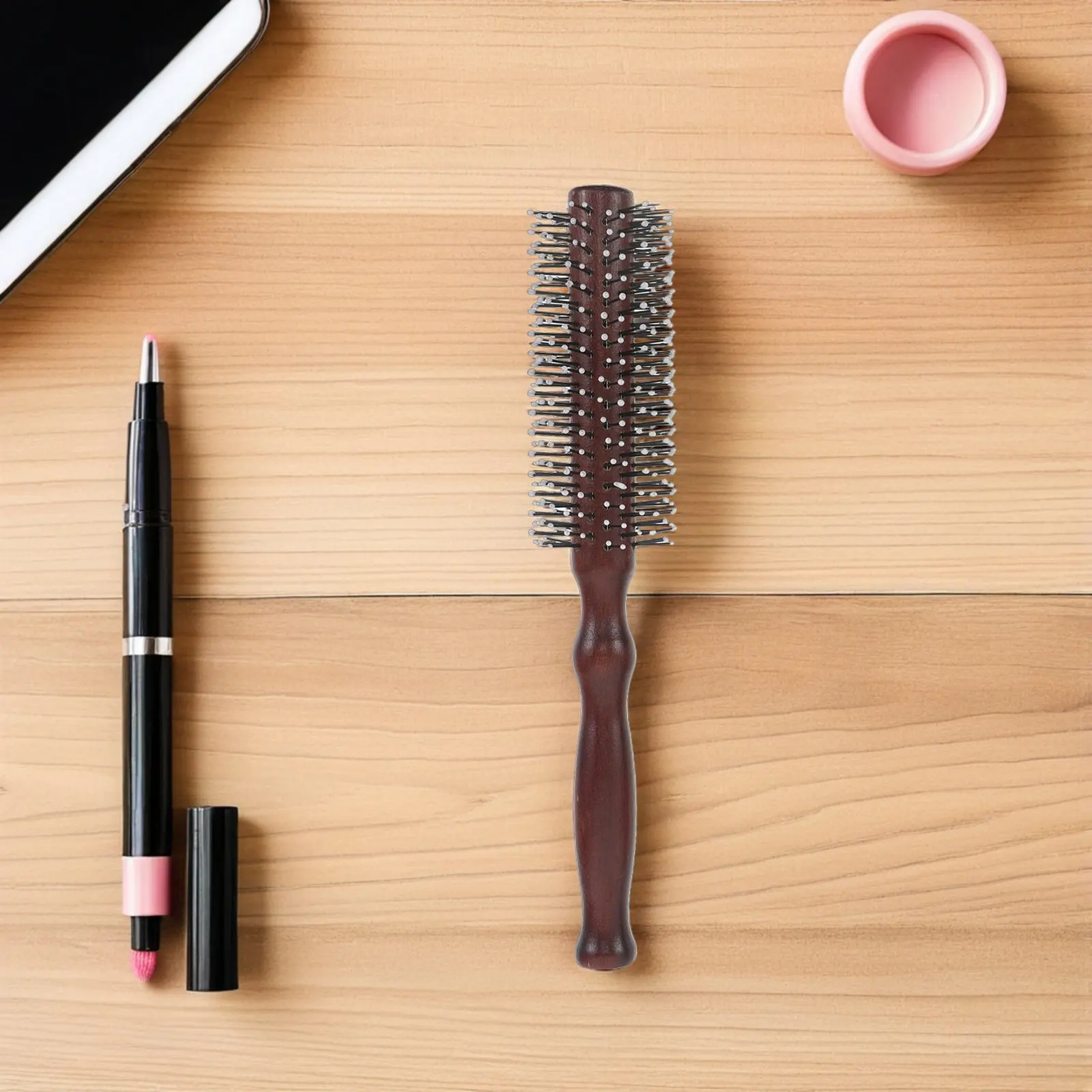 

3Pcs Curling Hairbrush Set Wooden Handle Round Hair Brushes Nylon Bristle Hair Volume Comb for Women Blow Drying Detangling