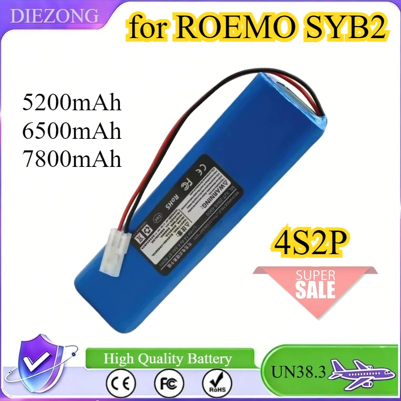 

High Qualty New Lithium Battery 4S2P for ROEMO SYB2 Robot Vacuum Cleaner Replace The Sweeper High Capacity Power Battery