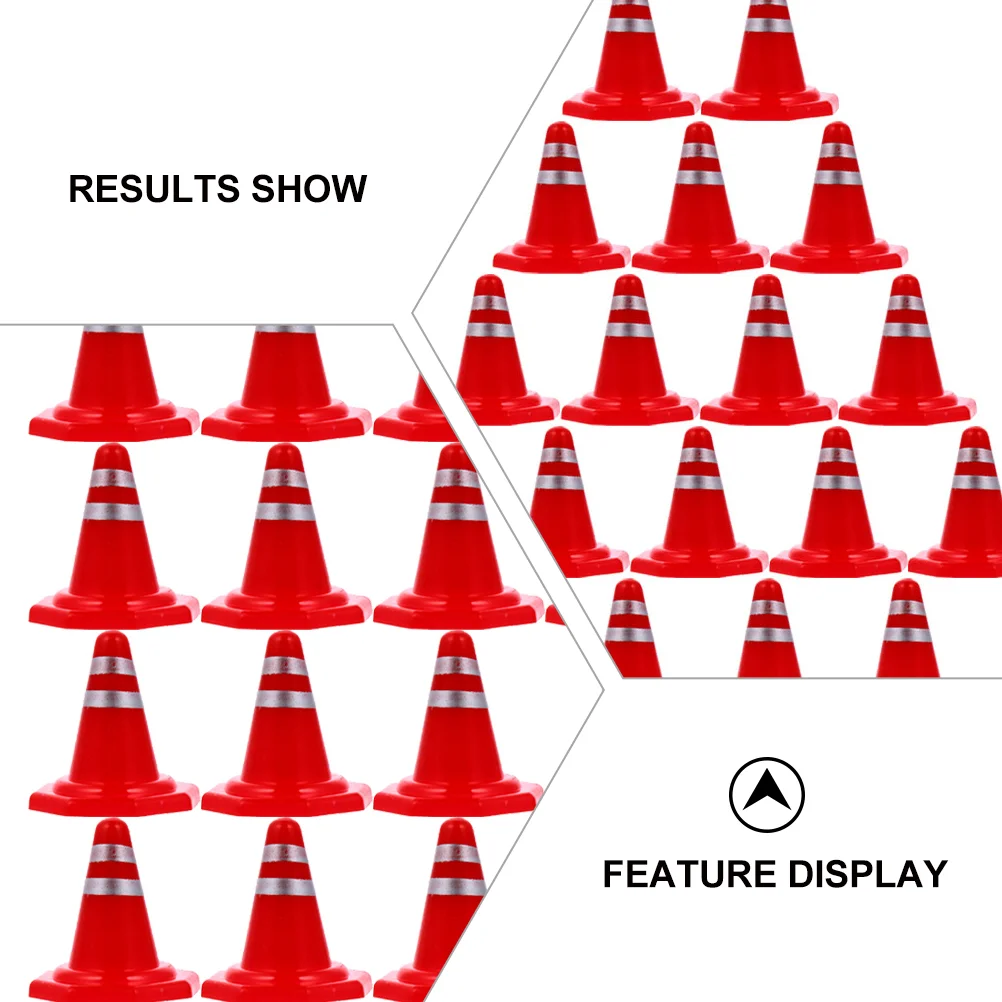 Panneau de signalisation routière l'inventaire, cônes de simulation, panneaux de signalisation, petit modèle, 60 pièces