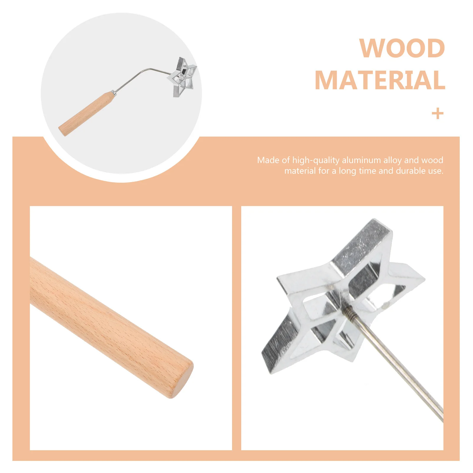 

1Set Oil Frying Mold Aluminum Alloy Timbale Mold Kitchen Gadget Wood Handle for Fried Meatballs Radish Pancake Kitchen Cooking