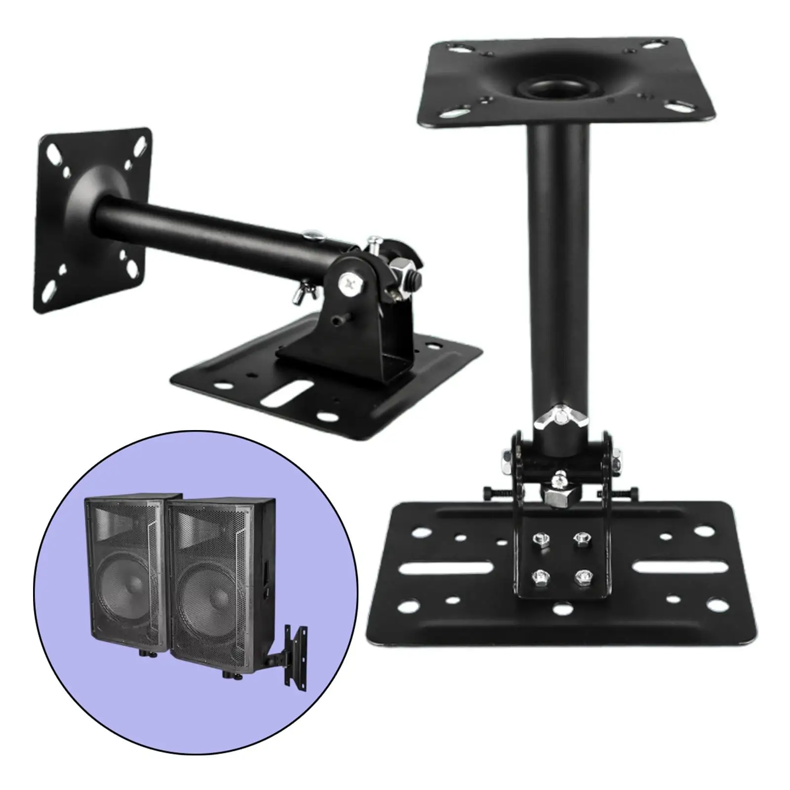 

Speaker Mount Support Adjustable Portable Easy to Install Stable Universal Heavy Duty Fixed Holder Wall Mount for Meeting Room
