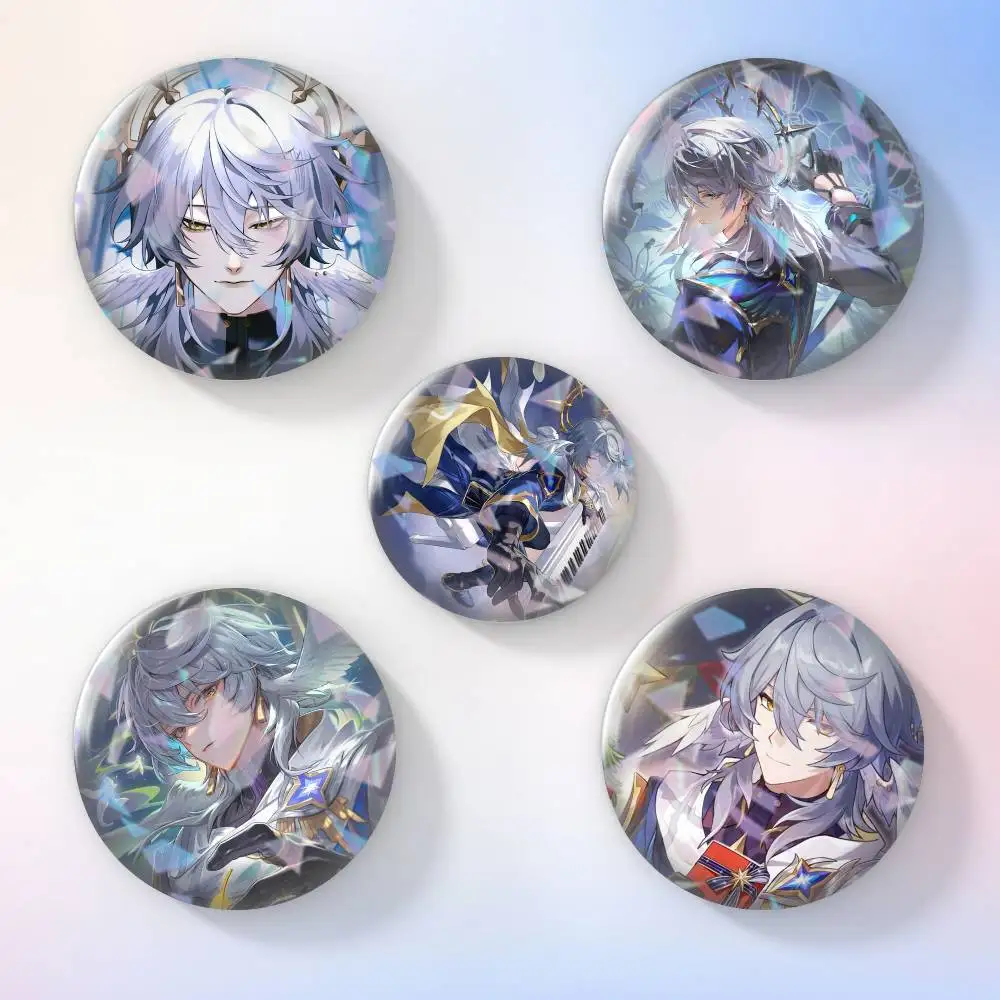 

Game Honkai Star Rail Sunday Round Brooch Vintage Alloy Brooch Pins, Antique Style Decorative Badges for DIY Ornament,Souvenir.