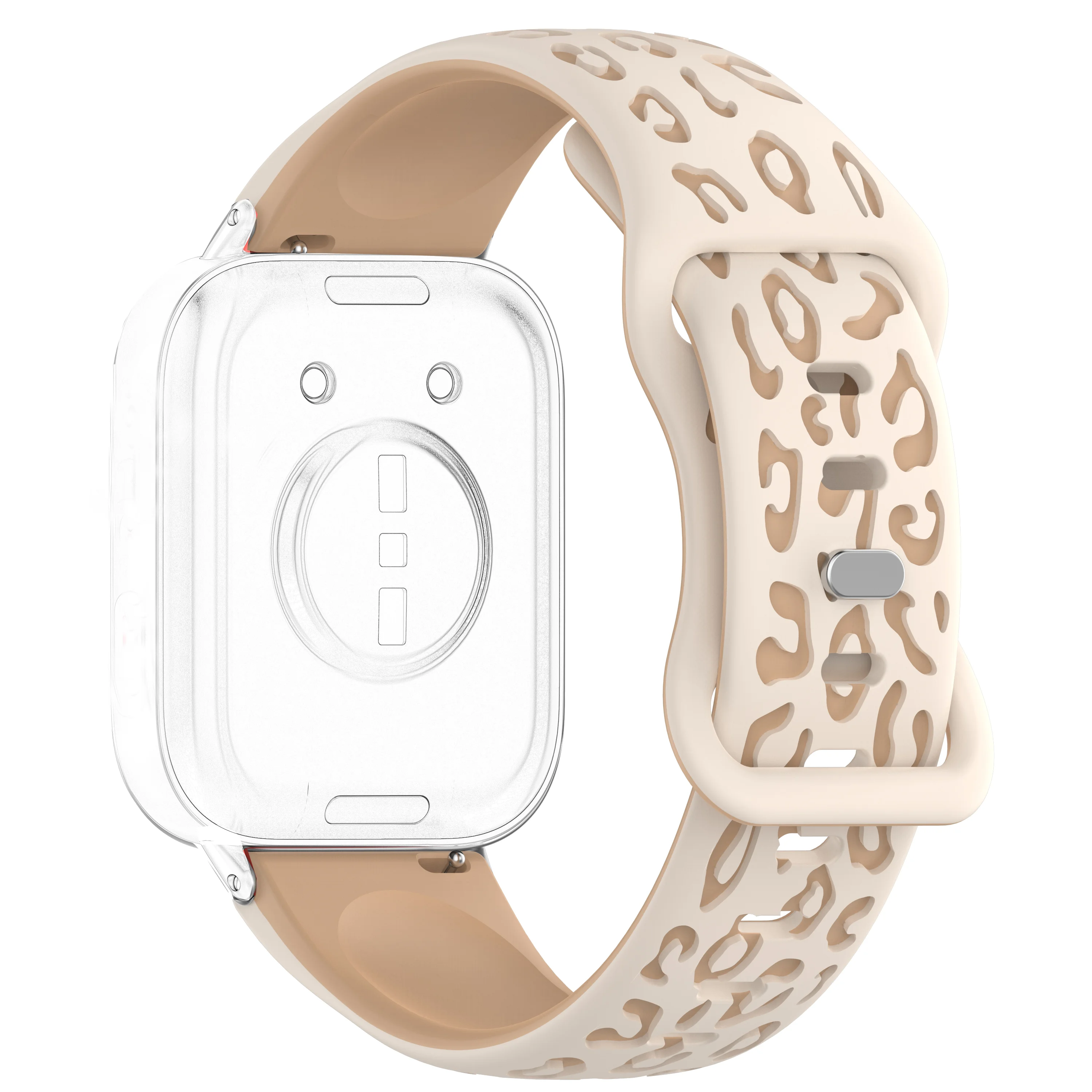 Silicone Leopard Engraved Watch Band, Soft Breathable Sport Strap, 18/20/22MM Compatible with Amazfit GTR, Huawei,Samsung