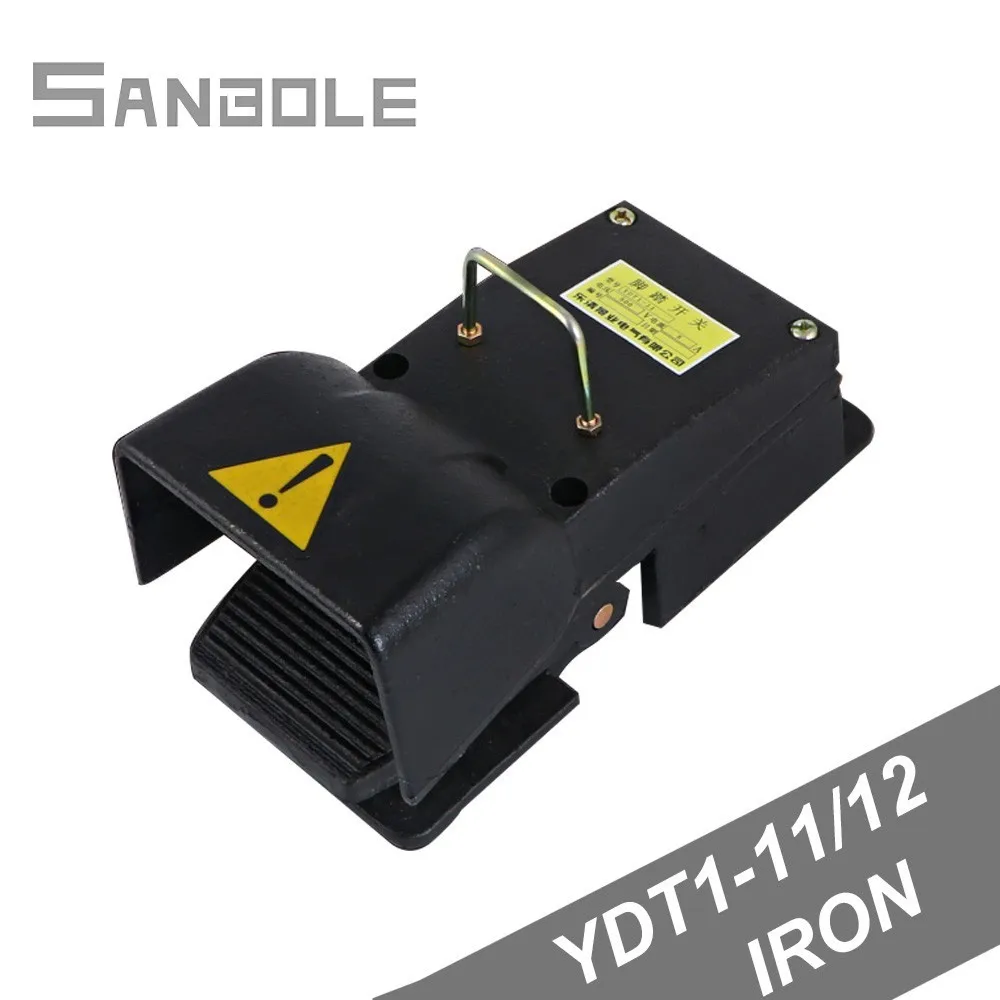 Foot Switch Punch YDT1-11 YDT1-12 Momentary Reset type Machine Tool Switch Cast Iron Silver Contact 1NO 1NC / 2NO 2NC