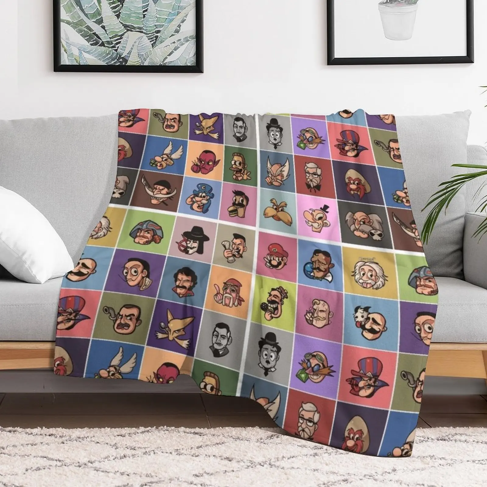 Movember Famous Mustaches Throw Blanket