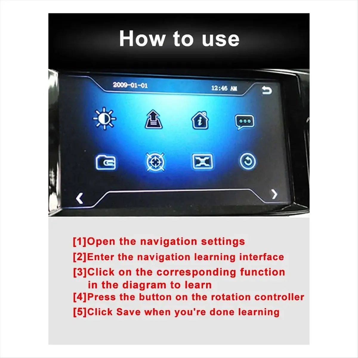 828 7-Key Car Wireless Steering Wheel Remote Control Button with Backlight Car Radio DVD for Android GPS Accessories Silver