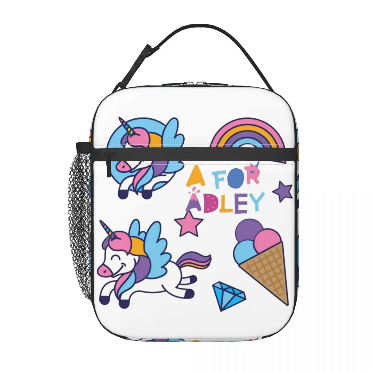 Little Unicorn Adley Girl accessori borsa termica per il pranzo da viaggio A per Adley Food Box Portable Cooler Thermal Lunch Box