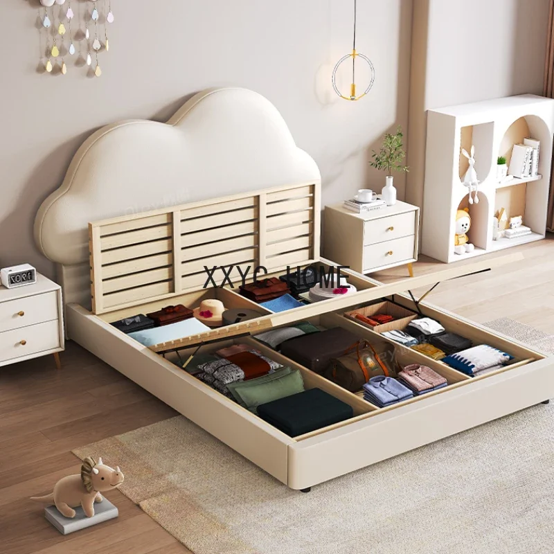 Lits de maison modernes pour enfants, mobilier de chambre à coucher de luxe, style princesse, king size, SR50CB