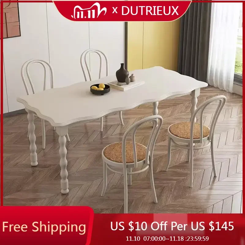 

Minimalist Household Dining Table Complete Mobile Waterproof Wooden Dining Table Storage Rectangle Mesa Dobravel Decorations