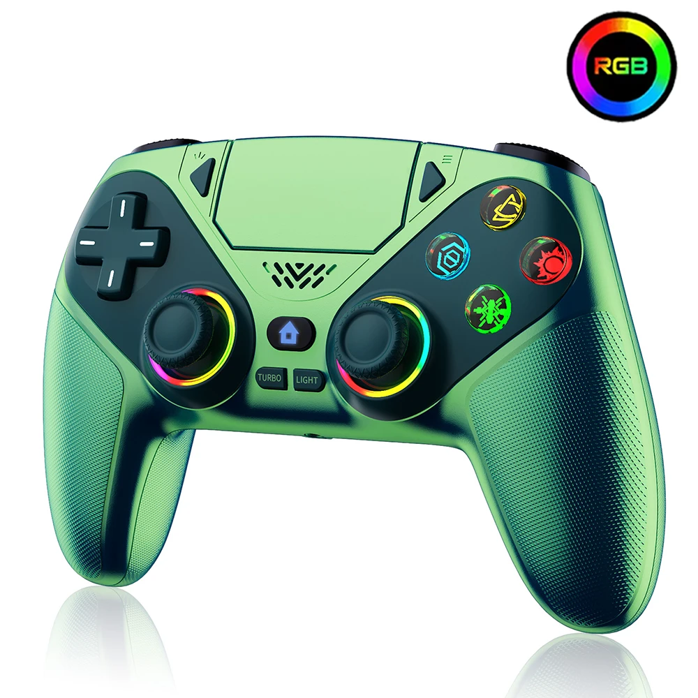 RGB Kabelloser Gamepad, für Playstation 5/PS5 Controller, mit Turbo Dual Sense Vibration und Programmierfunktion, 3D-Gaming-Controller-Konsole