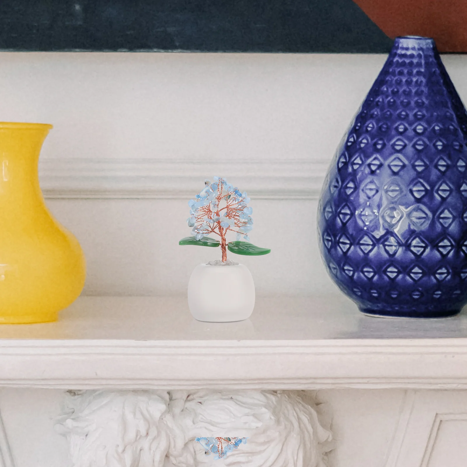 

Chic Crystal Tree Decor Amethyst Tabletop Ornament Exquisite Craft for Home Office Living Room Desktop Adornment