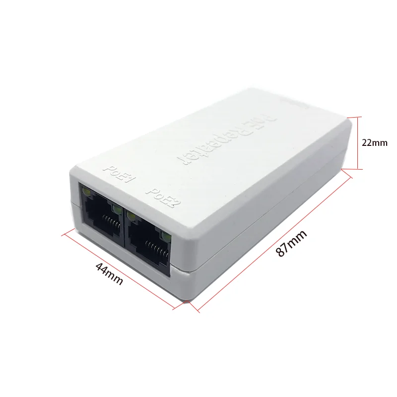 Gigabit 2 Port POE Extender, IEEE 802.3af/at PoE+ Standard, 10/100/1000Mbps, POE Repeater 100 meters(328 ft), Extender