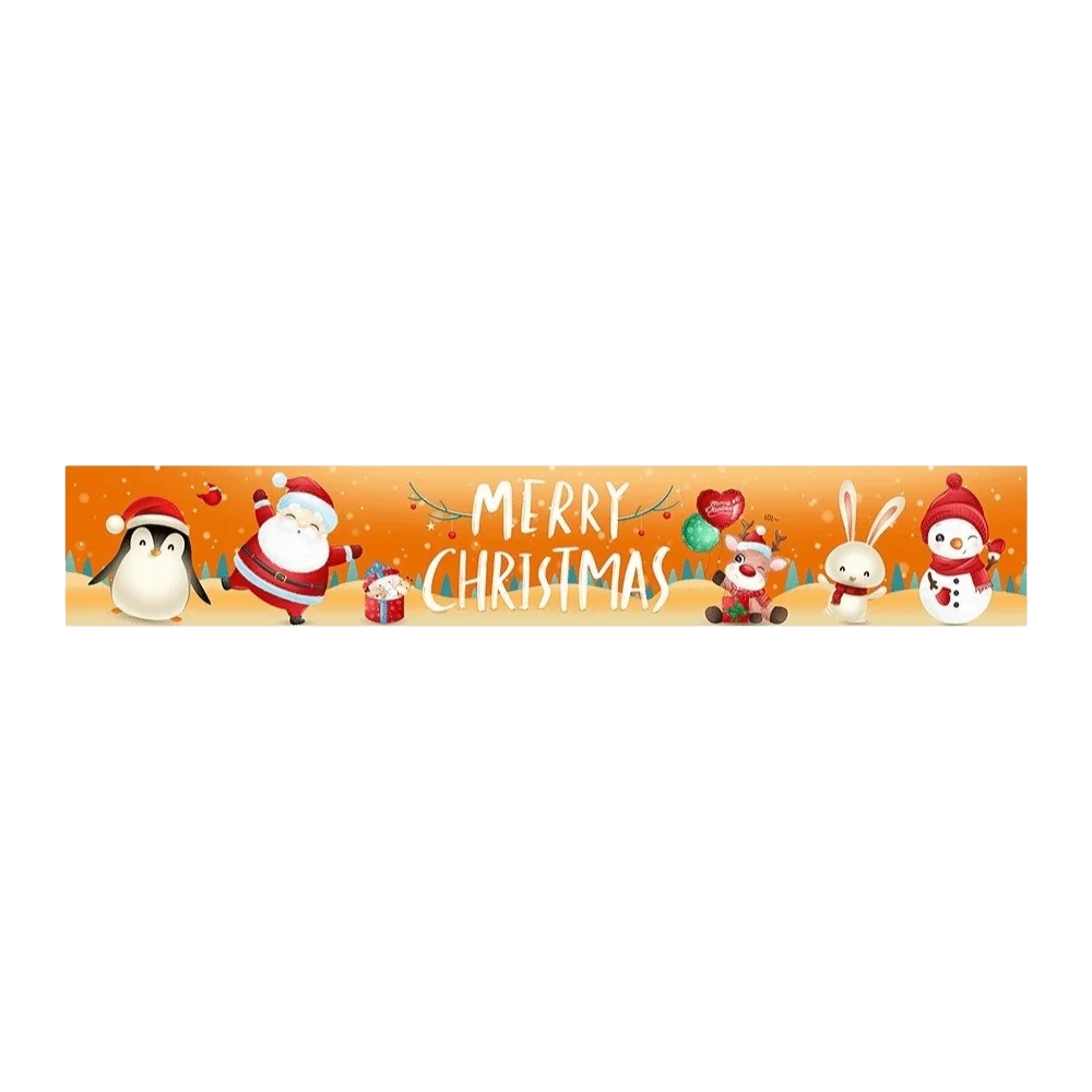 Merry Christmas Santa Claus Christmas Banner Festive Ornament Snowman Christmas Decoration Navidad Noel Xmas Hanging Flag Yard