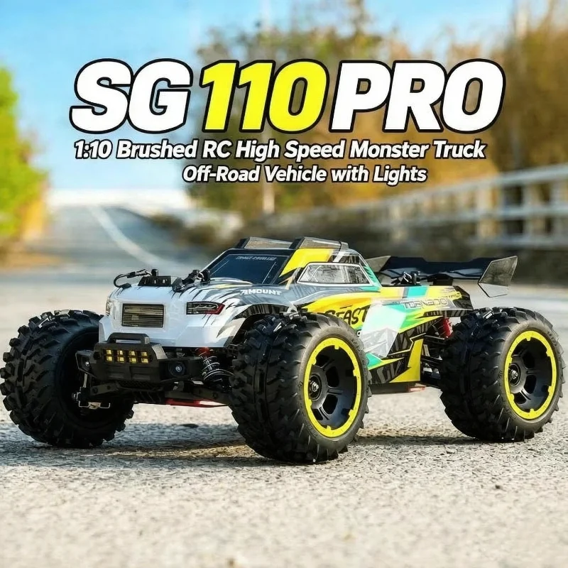 Hot Beast SG110PRO 1/10 Full Scale Brushed Remote Control High Speed ​​Climbing Off-Road Bigfoot Vehicle 4WD RC Model With Light