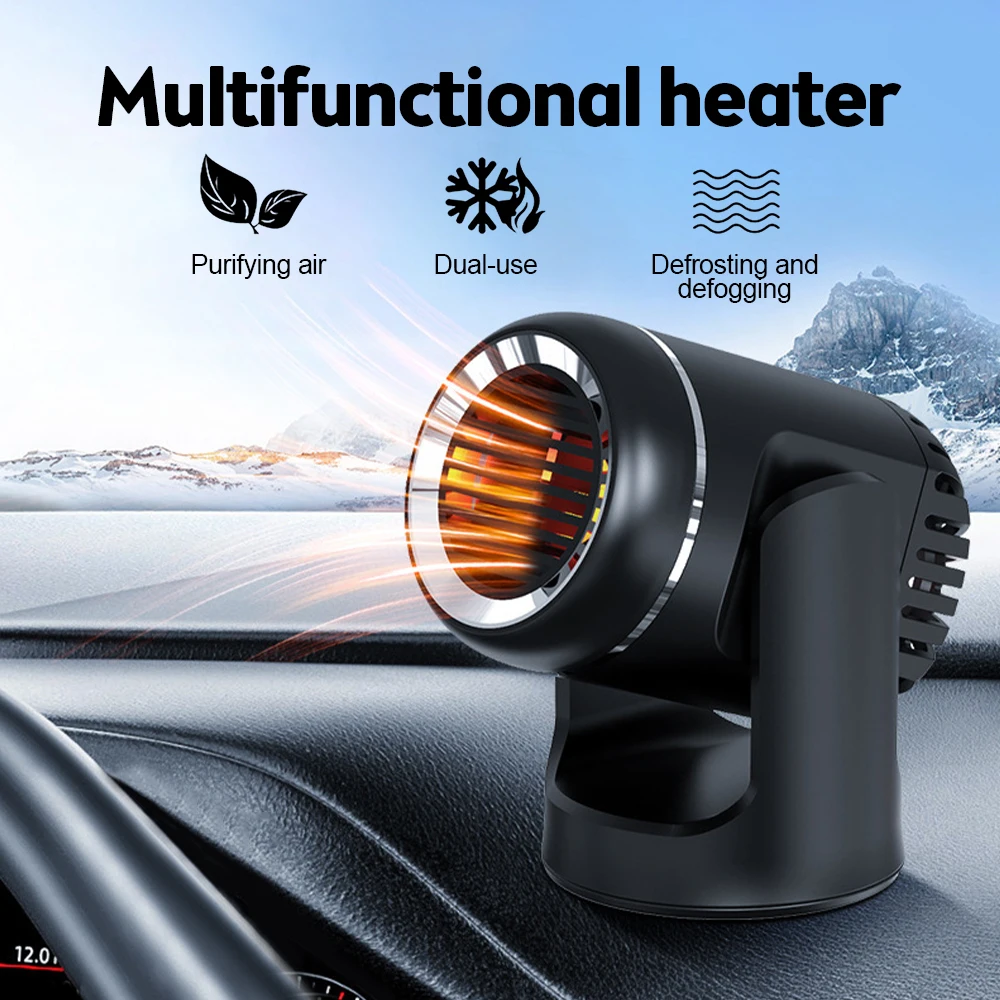 

12V 130W Car Heater Car Window Defroster Fast Heating Car Defrost Defogger Demister 360 Degree Rotation Auto Heating Fan