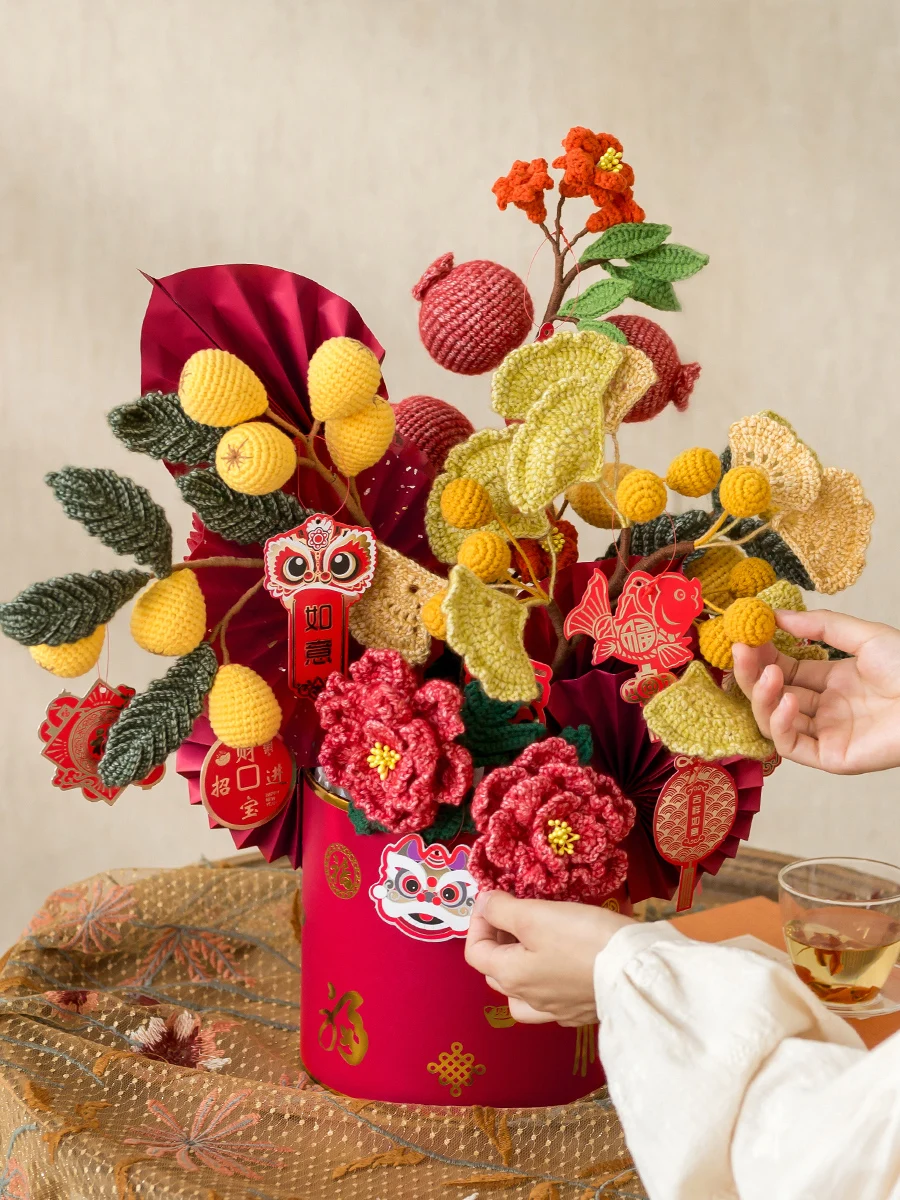

Handmade DIY Crochet Flower Bouquet Yarn Ball Material Kit SuSu Sister Home Brand Knitting Craft Supplies Winter