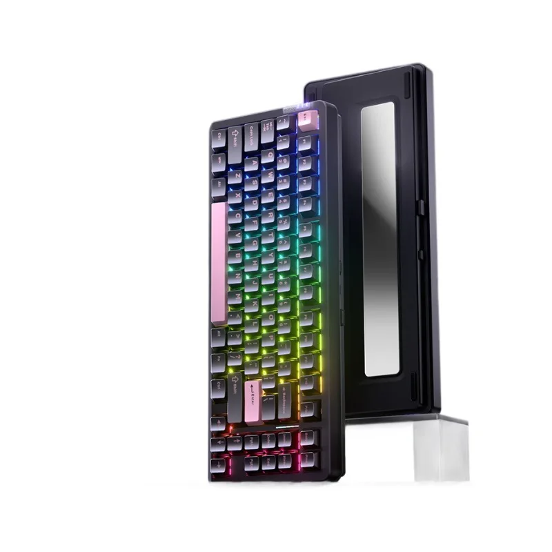 

Aluminum Tuotuo mechanical keyboard 75% with Gasket customized wired wireless Bluetooth keyboard