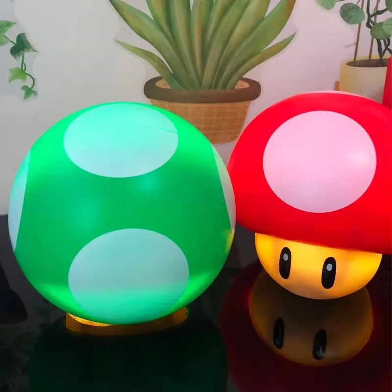 سوبر ماريو بروس المظلي ضوء الليل علامة الطوب مصباح الموسيقى Led Usb شحن مكتب Kawaii ستار مصباح للهدايا لعبة اللعب ﻿