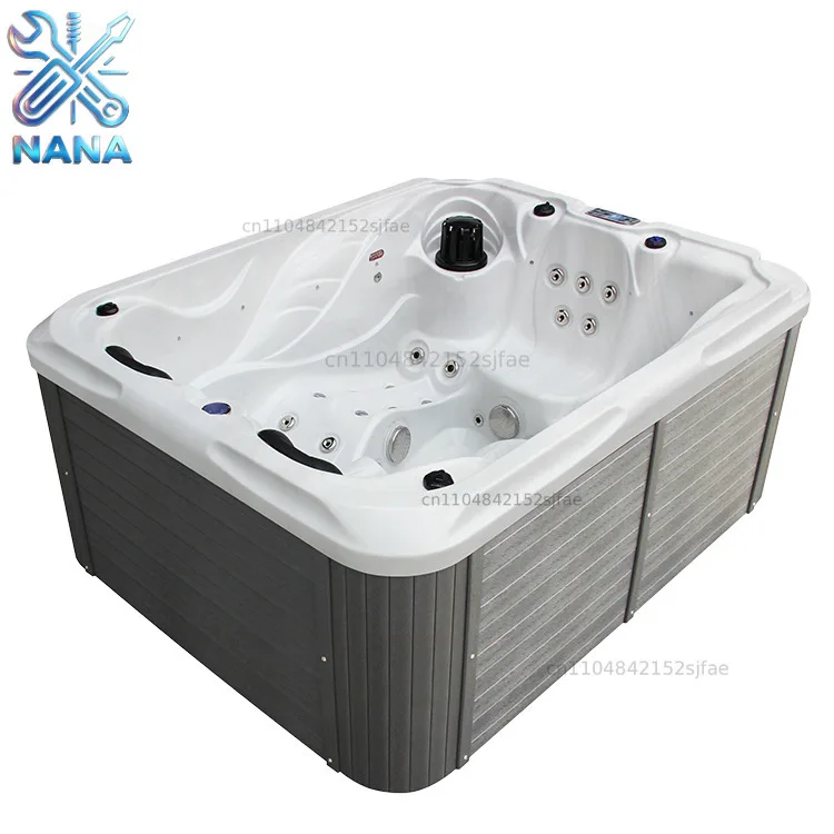 Villa SPA outdoor large pool bath 2 meters spa bath 3 people acrylic massage hotel hot spring bath