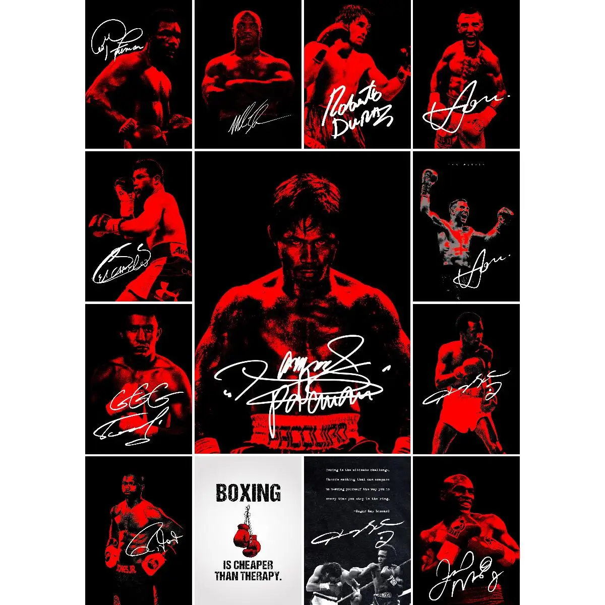 Sugar Ray Leonard Boxing Poster  Mancave Collection  Wall Decor Prints  Interior Design