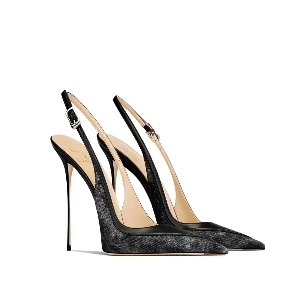 

Black 2025 Autumn Pointed Toe Stiletto Heels for Women Unique Design Small Size