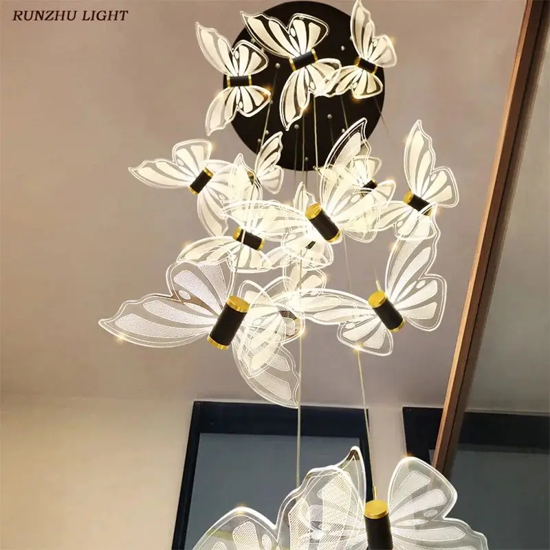 

Butterfly chandelier Bedroom bedside lamp Creative reading lamp Bar Table lamp Walkway lamp Simple stair lamp Small chandelier