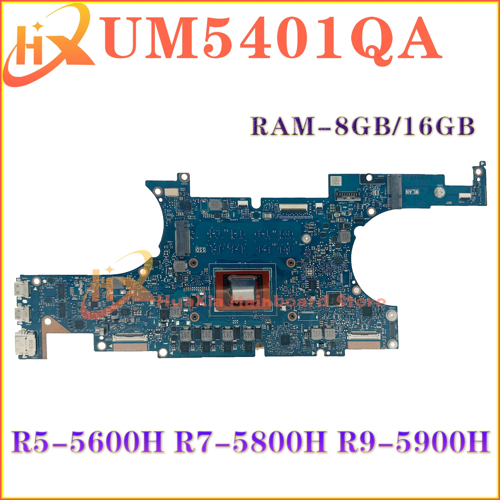 

KEFU UM5401 Mainboard For ASUS UM5401QA UN5401QA BM5401QA RM5401QA RN5401QA Laptop Motherboard R5-5600H R7-5800H R9-5900H