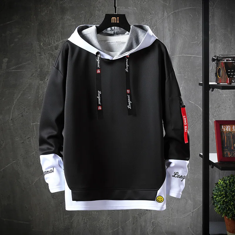 

2025 New Men's Long Sleeve Hoodie Autumn Thin Print Sweatshirt Casual Student Streetwear Tops Fall Fashion Male Clothing