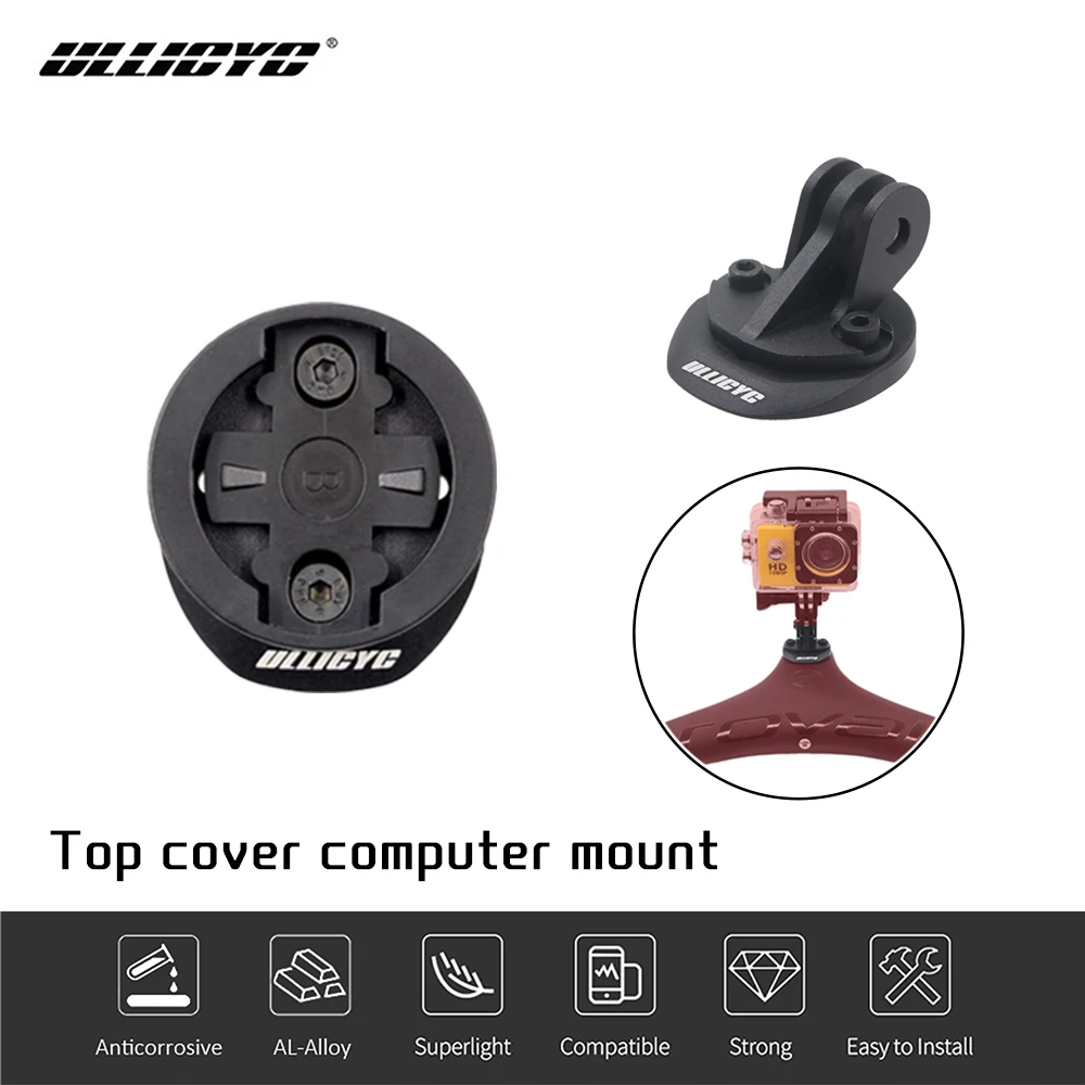 

Верхняя крышка ULLICYC для шоссейного/MTB велосипеда, компьютерное крепление из алюминиевого сплава, поддержка Gopro, с креплением Garmin/Edge/Wahoo, установка на выносе