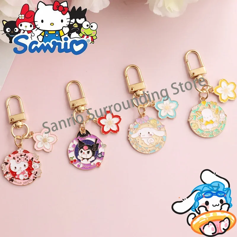 Sanrio Keychain Accessories Cinnamoroll Kuromi Anime Figures Key Chain Pendant Cartoon Cosplay Chains Keyring Accessoried Gifts