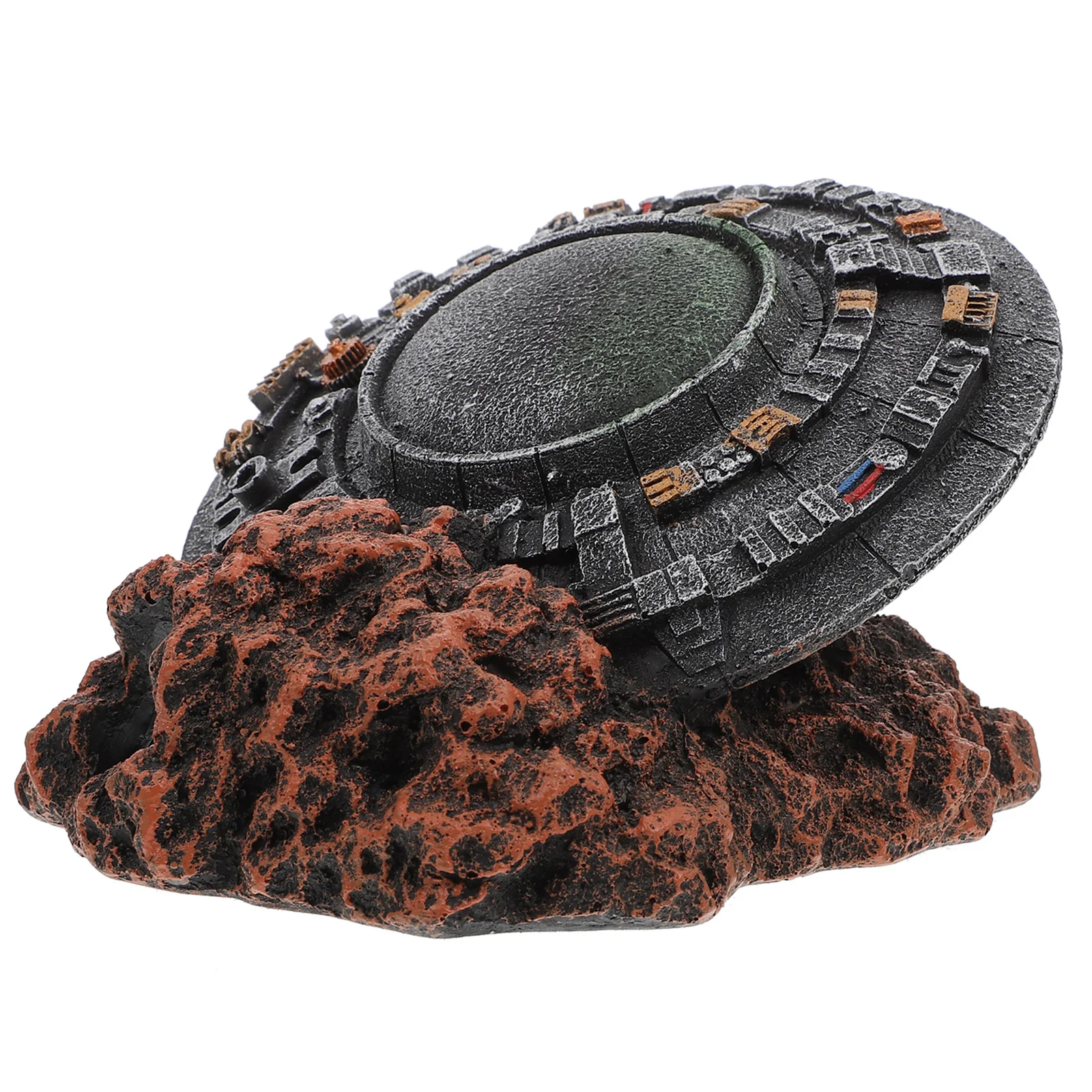 

Resin Ufo Wreck Decoration Fish Tank Landscape Aquarium Ornament Non Fading Colorful Home Decor As Shown Fish Tank Decoration