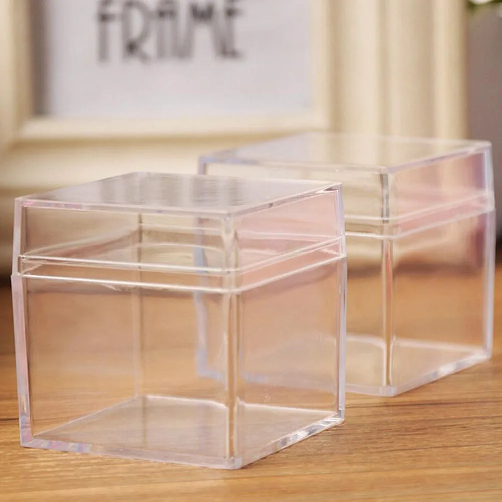 

6 pcs Transparent Candy Boxes Acrylic Storage Jars For Gifts Biscuits Cookies Snacks Packing Decoration Cake Cookie Container