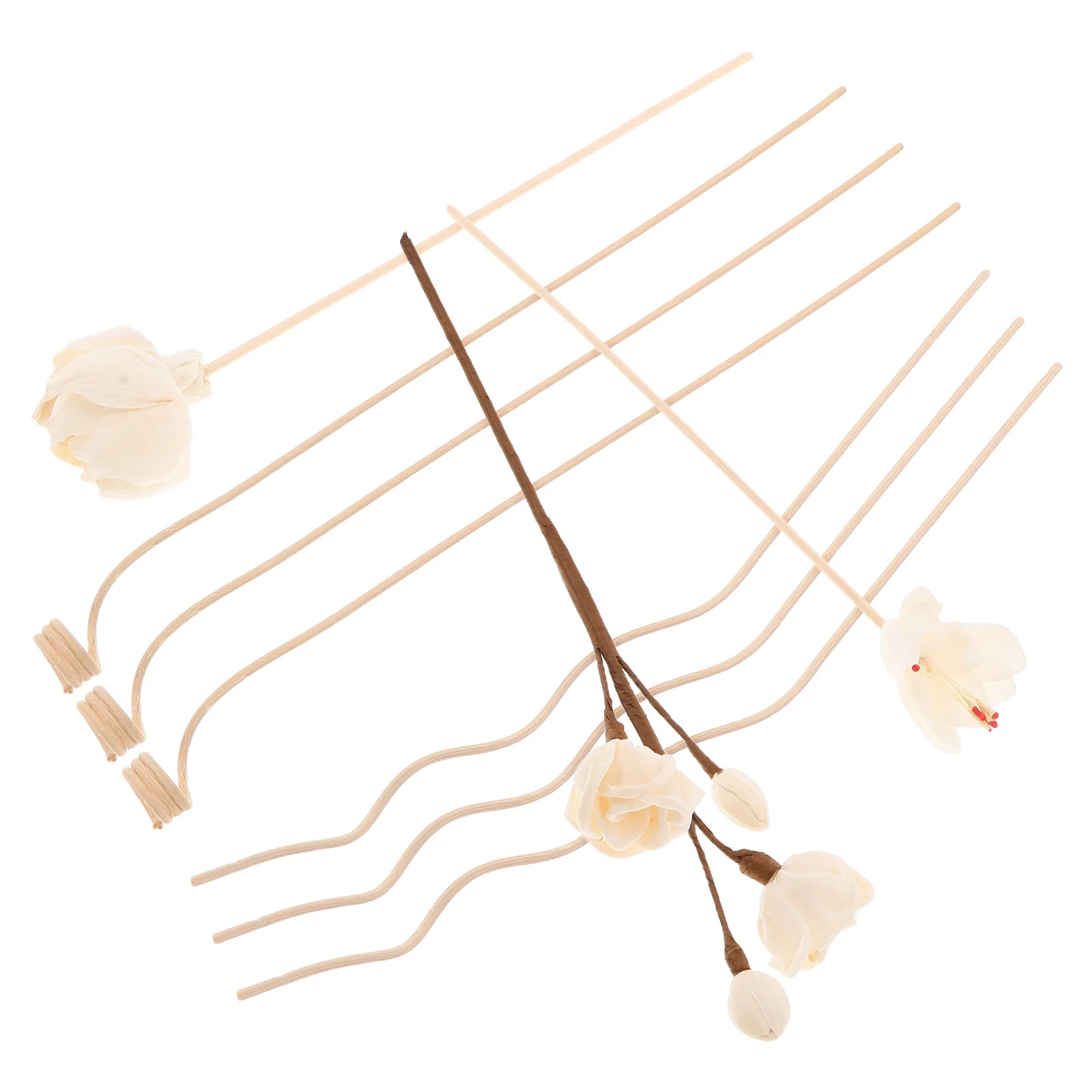 

9Pcs Natural Rattan Diffuser Sticks Flower Scent Essential Oil Reeds for Home Bathroom Office Aroma Diffuser Fragrance Refill