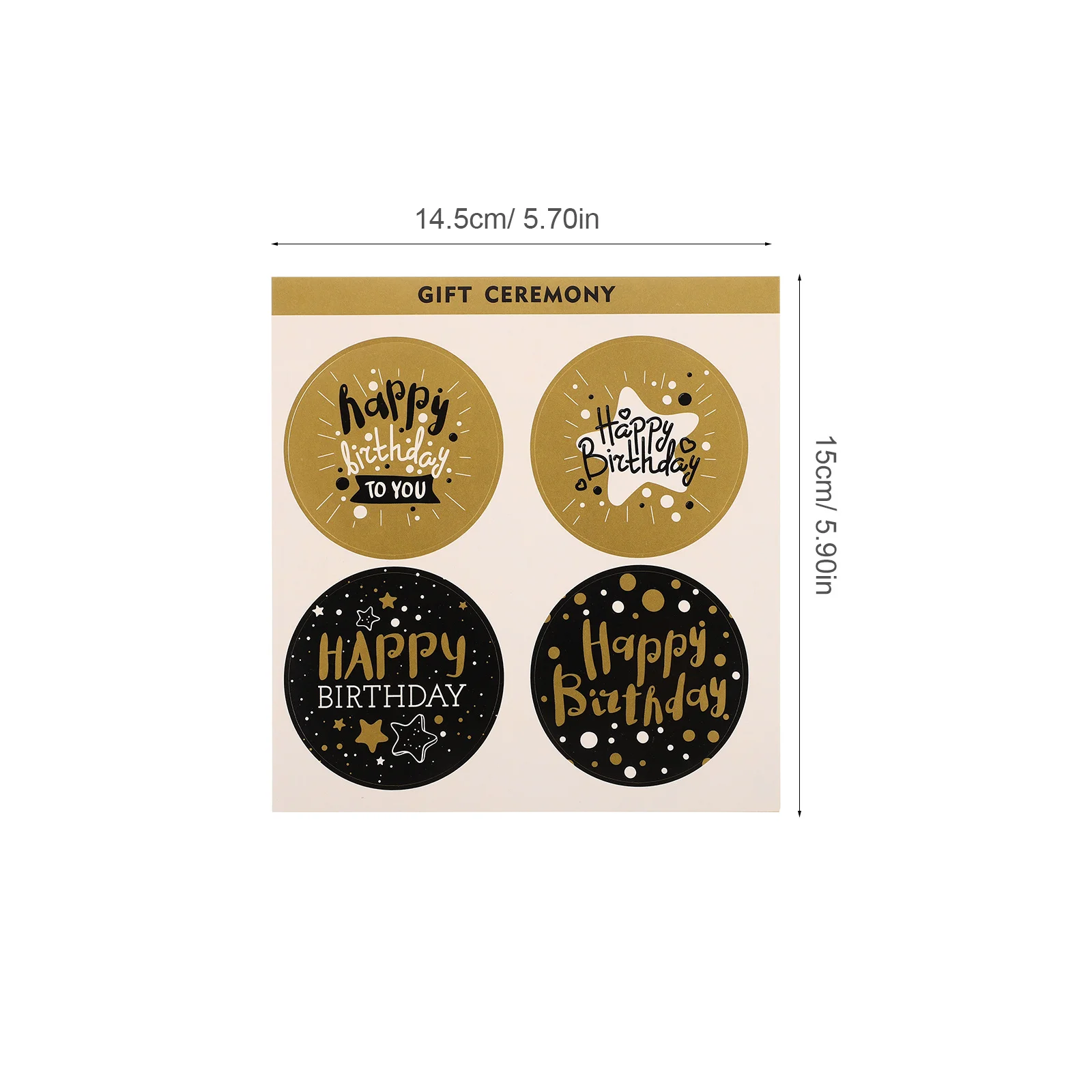 Sealing Accessory Birthday Round Stickers Adhesive Sealing Decals Matte Finish Versatile Design Easy Apply Reusable Decorative