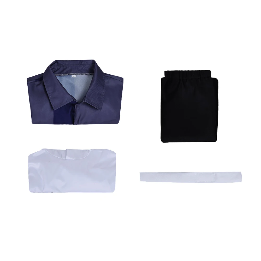 لعبة مائة خط سومينو تاكومي تأثيري سترة زرقاء بيضاء هوديي الملابس مجموعة ملابس تنكرية الكبار الرجال حفلة كرنفال الهالوين #6